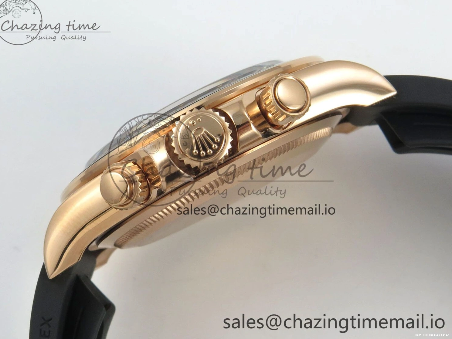 AAA Replica Watches 126515 Best VSF Black 114 (Weighted) 1:1 V2 Dial Oysterflex RG EasyCare Strap on Daytona Edition VS4131 0113